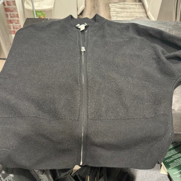 COS Womens Black Wool Bomber Jacket EUC Size Small - Picture 10 of 11